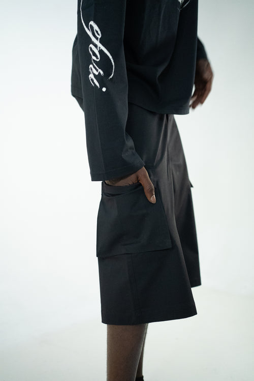 PANTALONCINI CARGO NERO