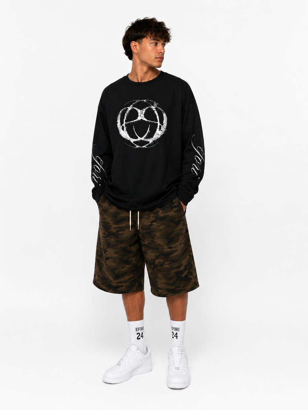 T-SHIRT LONG SLEEVE OVER BLACK