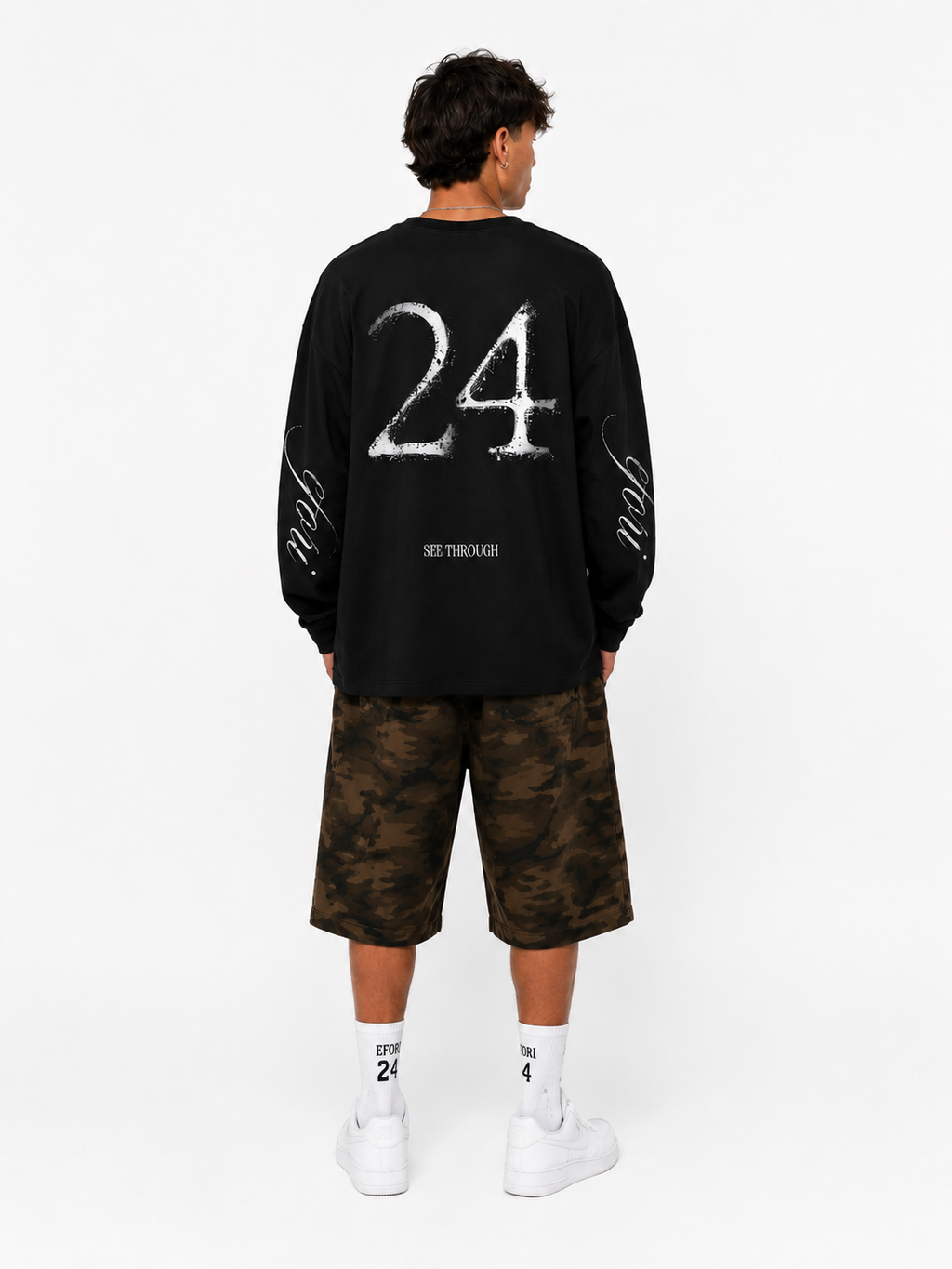 T-SHIRT LONG SLEEVE OVER BLACK