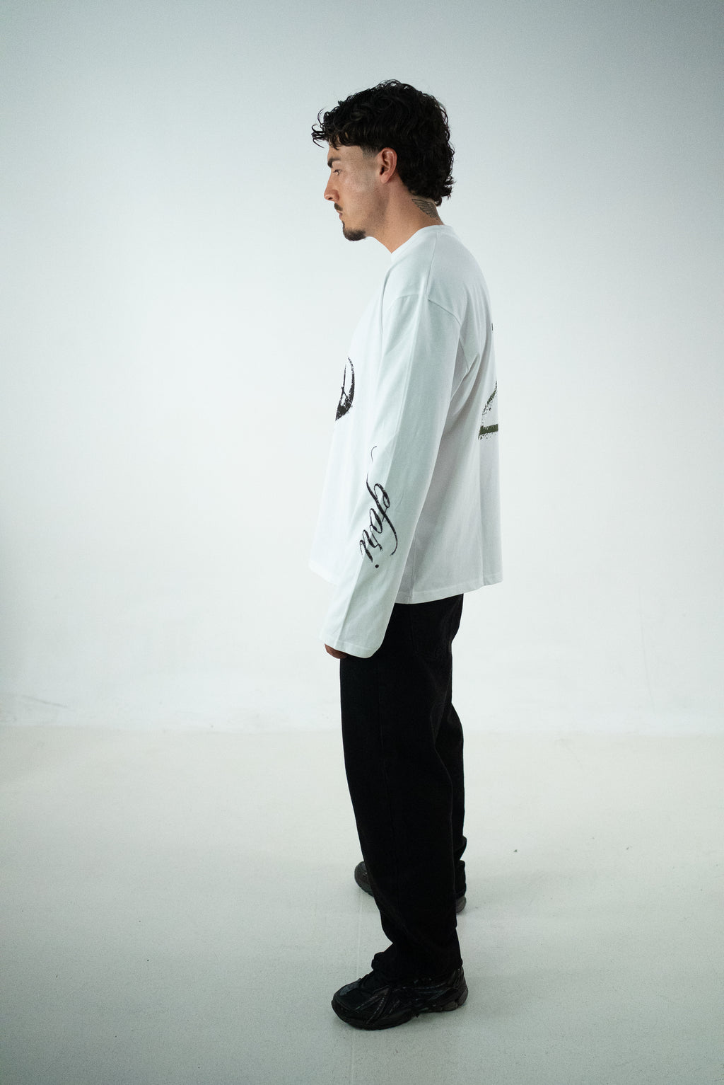 T-SHIRT OVERSIZE A MANICHE LUNGHE BIANCA
