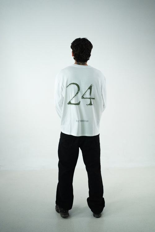 T-SHIRT OVERSIZE A MANICHE LUNGHE BIANCA